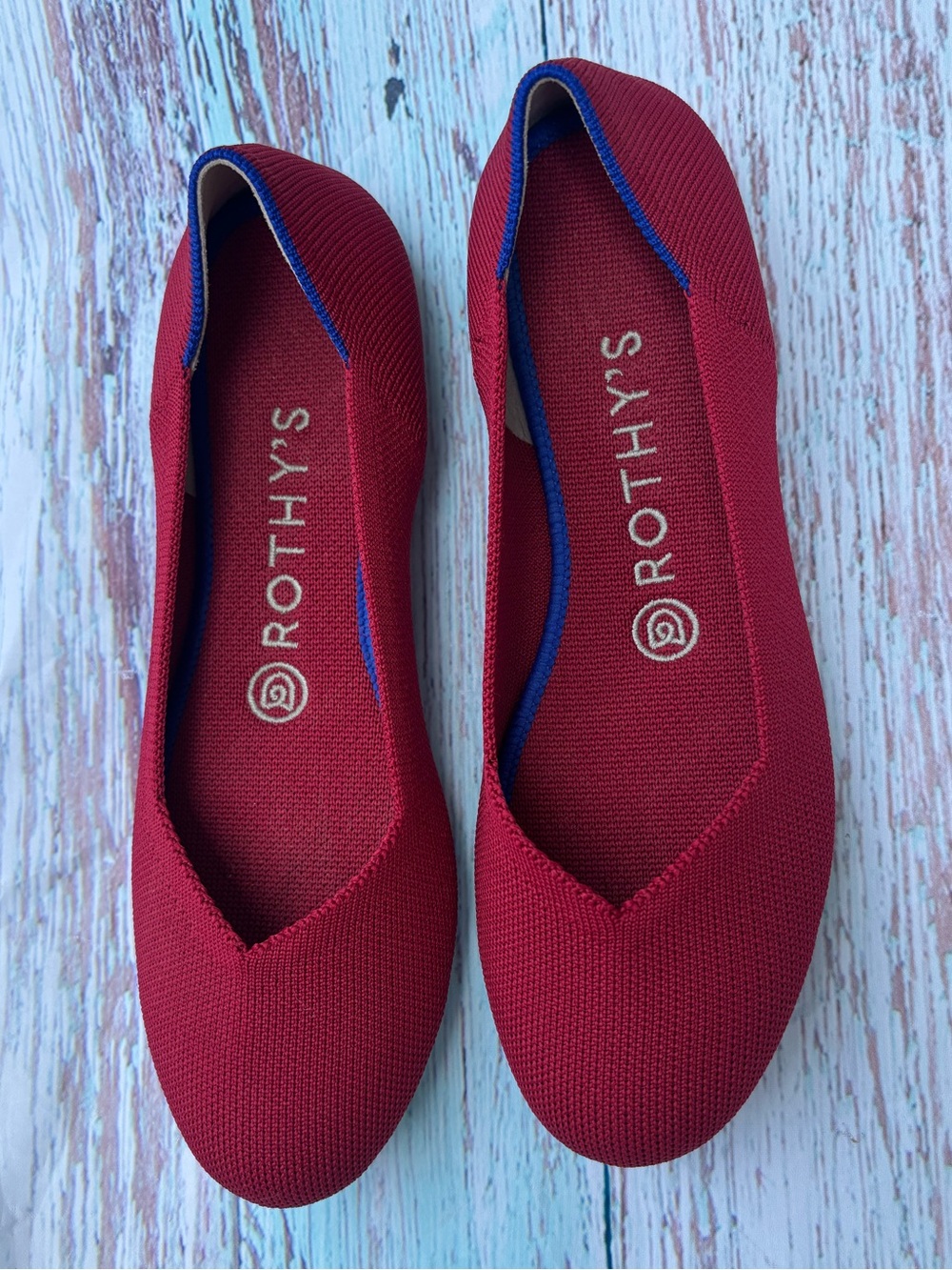 Rothy's The Flat ballet flats Size 7 Burgundy Scooter Red